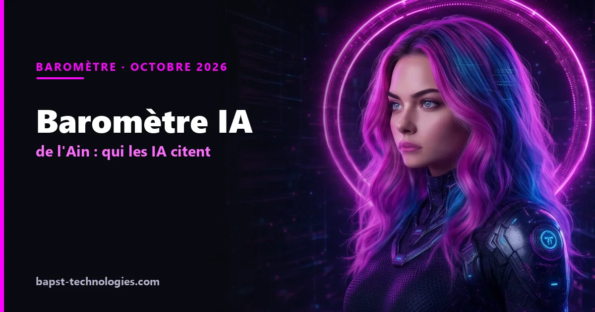 Baromètre de visibilité IA de l'Ain — octobre 2026