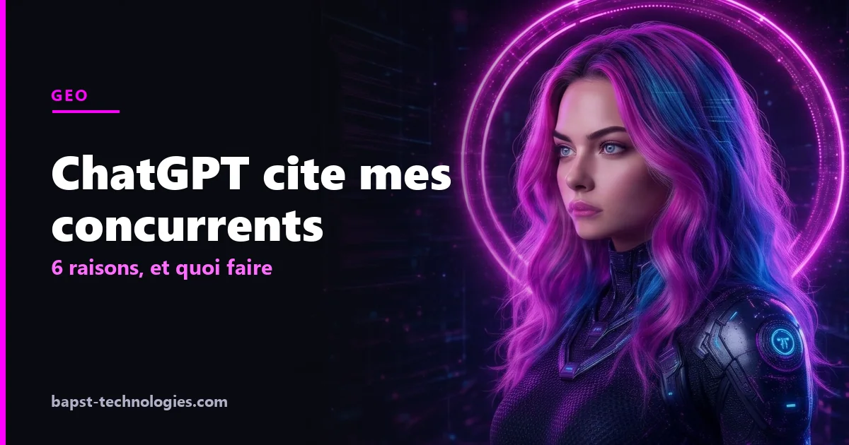 Pourquoi ChatGPT cite mes concurrents et pas moi