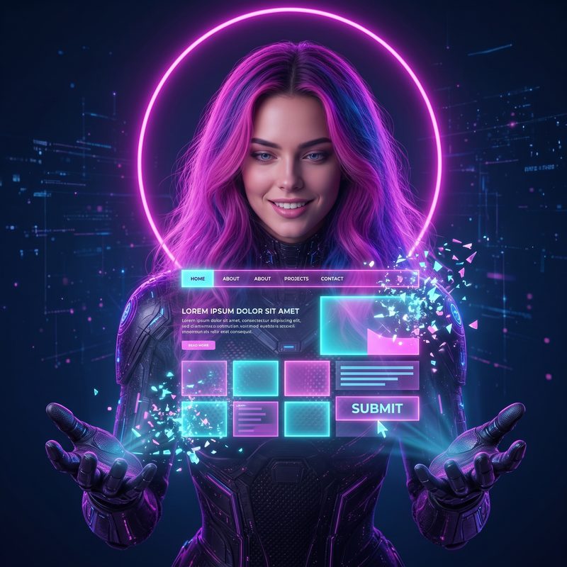 Lysara, l'assistante IA de Bapst Technologies, façonne la maquette d'un site internet