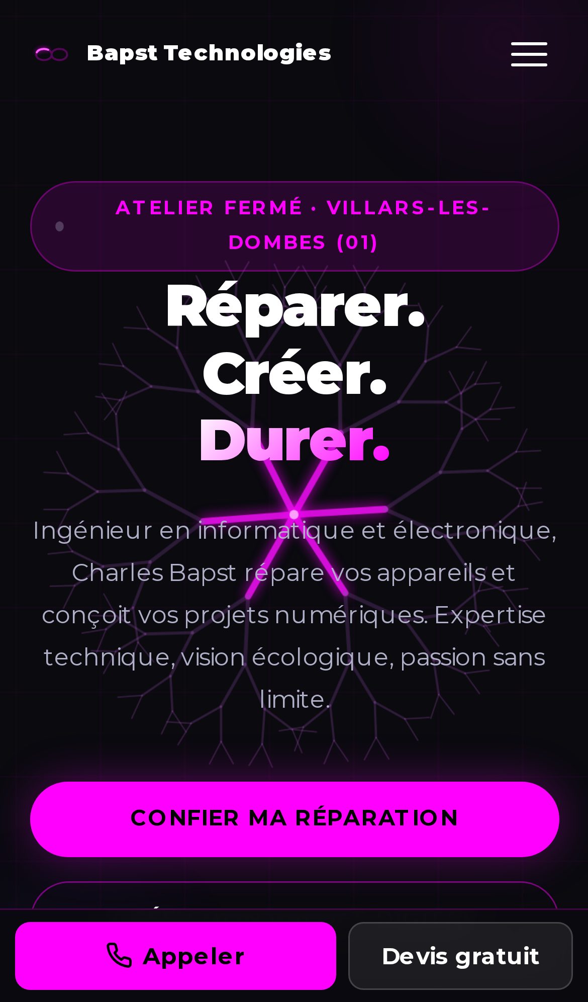 bapst-technologies.com — vue mobile